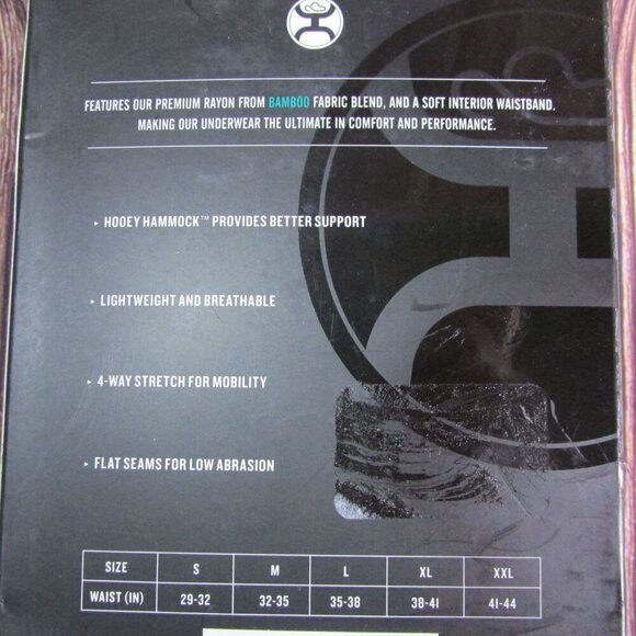 Hooey Men's San Bernadino Bamboo Boxer Briefs - 2 Pack - Red Anjou/Black - Picture 5 of 5